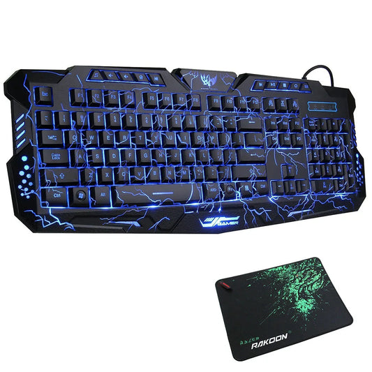 High Performance Backlit Gamer Lighted Keyboard With MousePad