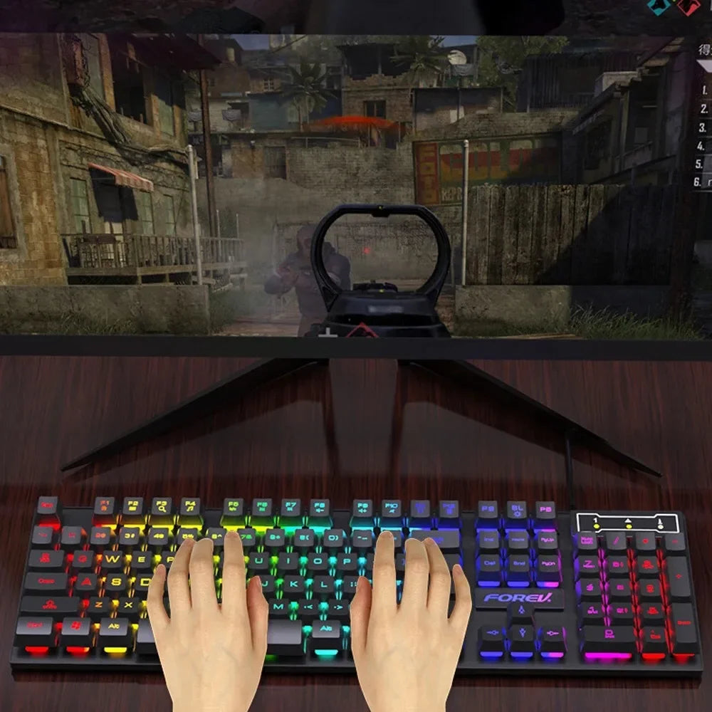 FOREV Multi-Color RGB Keyboard and Mouse Set