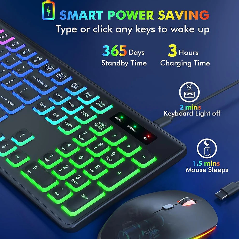 JOMAA Wireless RGB Keyboard and Mouse