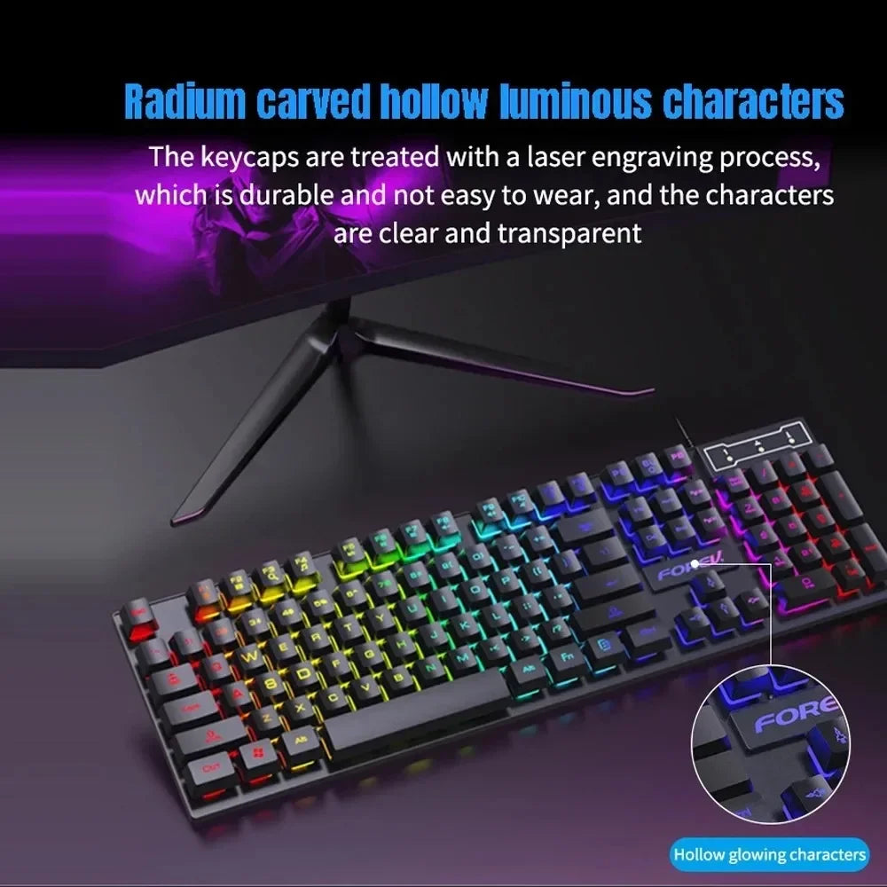 FOREV Multi-Color RGB Keyboard and Mouse Set