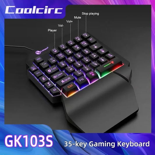 35-Key Single-Handed Mechanical Gaming Keyboard