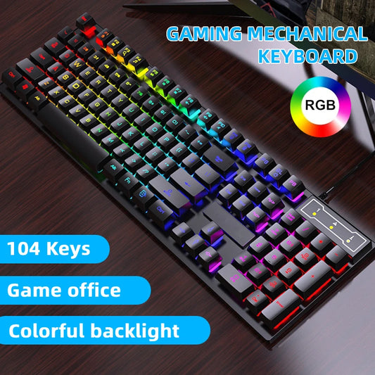 Wired 104 Key RGB Mechanical Keyboard and Mouse Setup