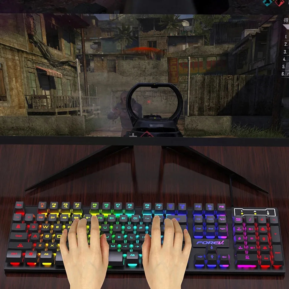 FOREV Multi-Color RGB Keyboard and Mouse Set
