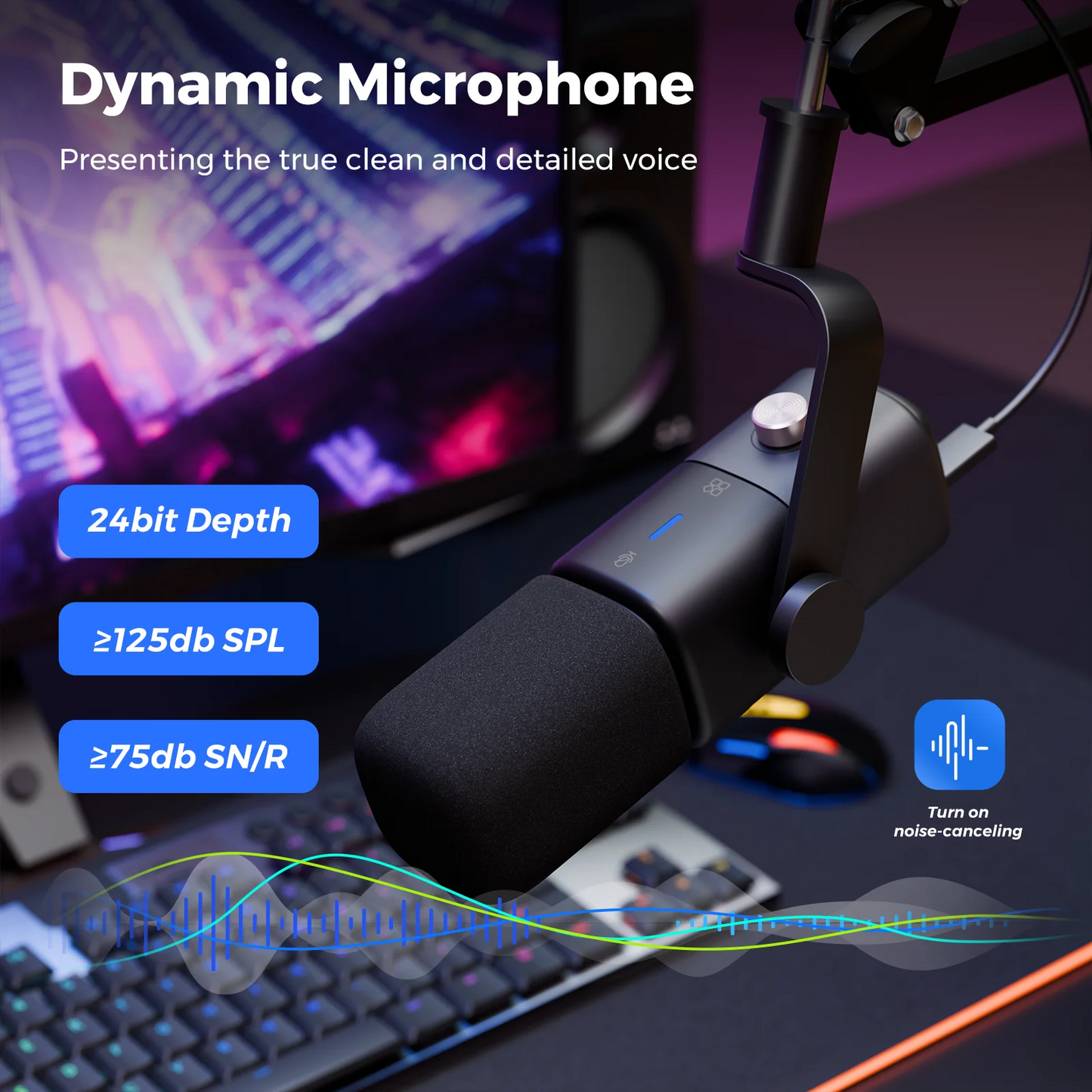 NearStream AM10X Dynamic Microphone and Boom Arm