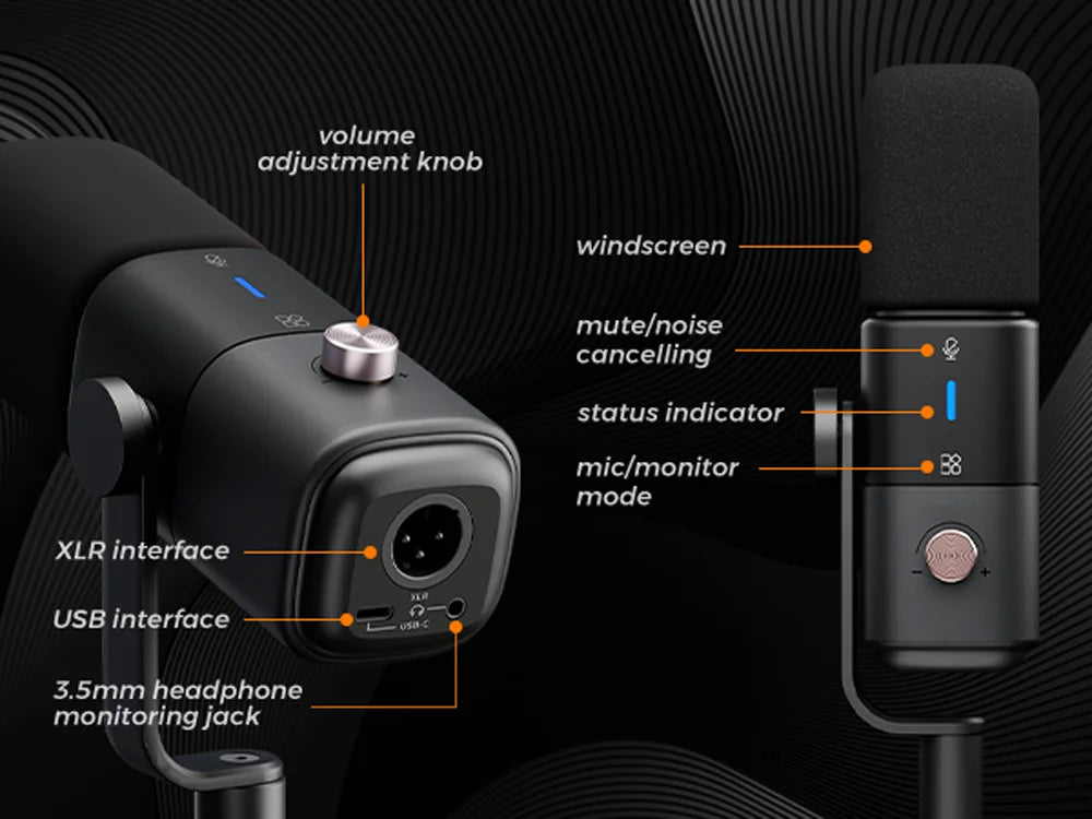 NearStream AM10X Dynamic Microphone and Boom Arm