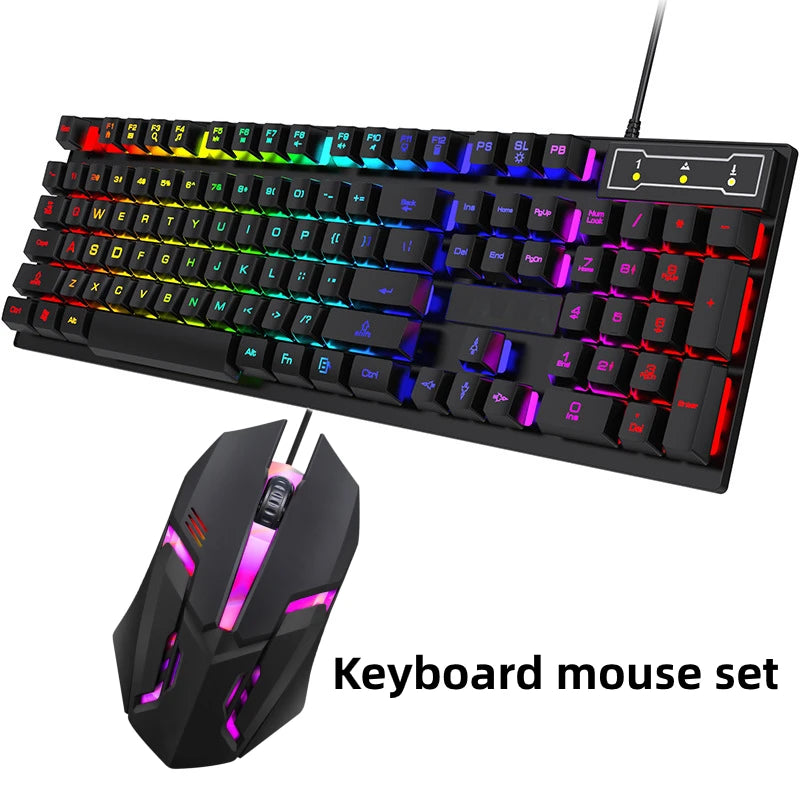 Wired 104 Key RGB Mechanical Keyboard and Mouse Setup