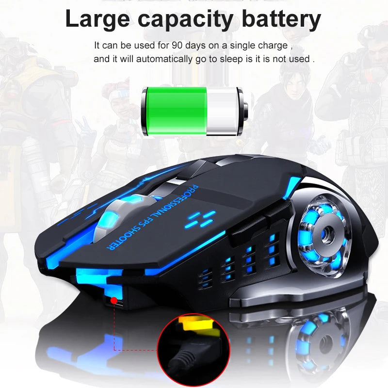 Rechargeable RGB Silent Wireless Mouse