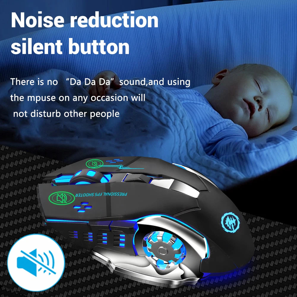 Rechargeable RGB Silent Wireless Mouse