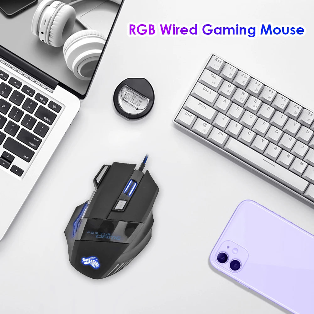 AlloySeed Wired Gaming Mouse 7-Color RGB