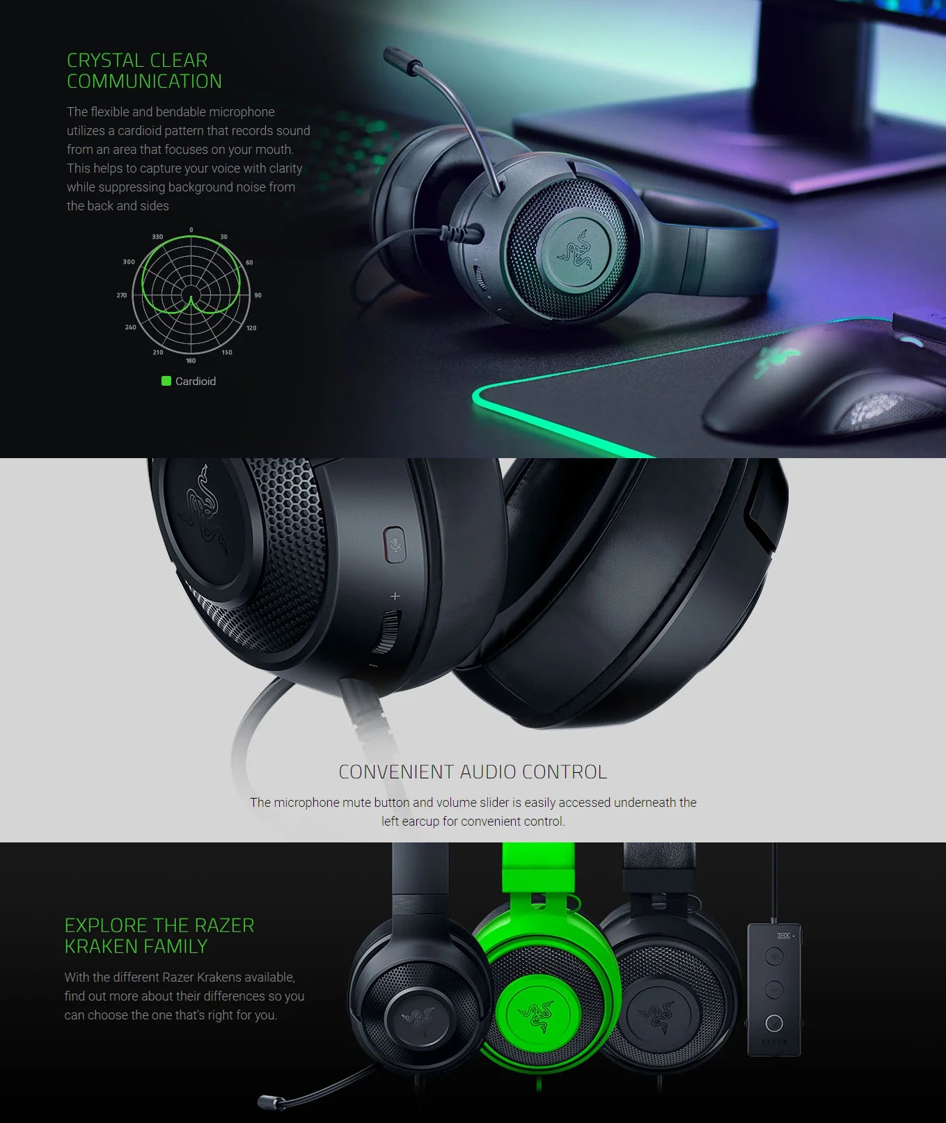 Razer Kraken X Essential Wired Gaming Headset