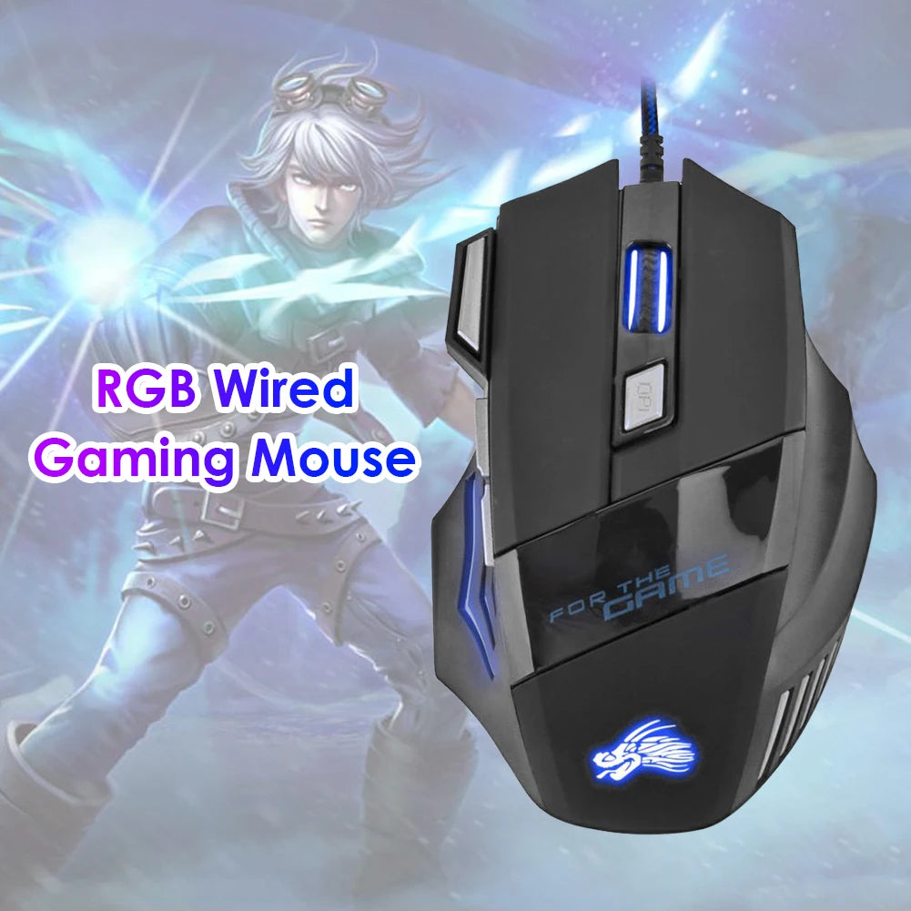 AlloySeed Wired Gaming Mouse 7-Color RGB