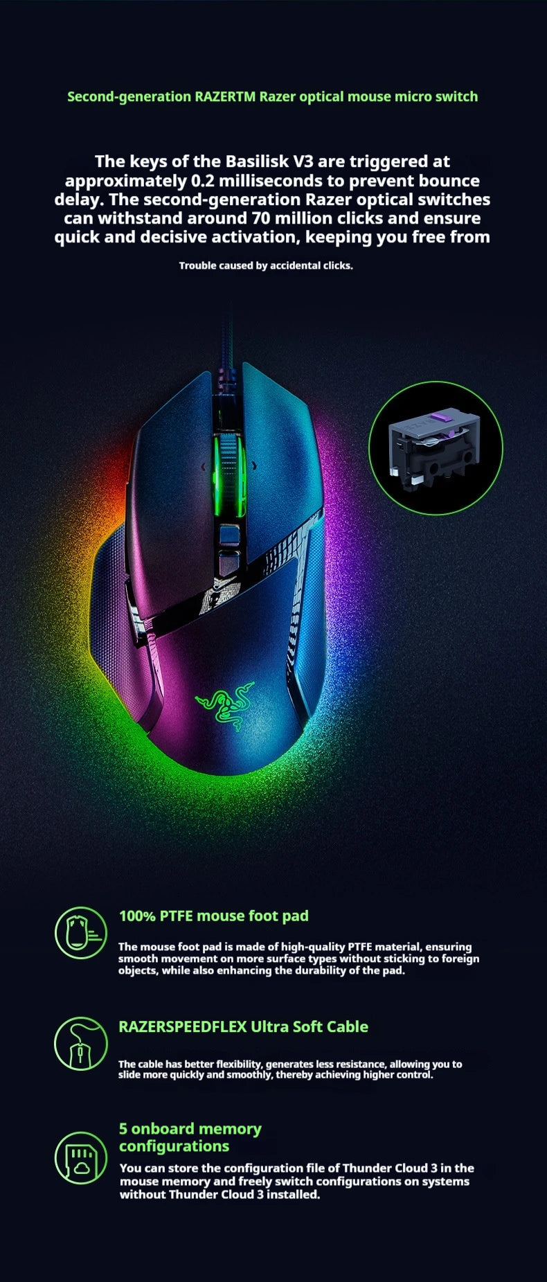Razer Basilisk V3 Gaming Wired Mouse