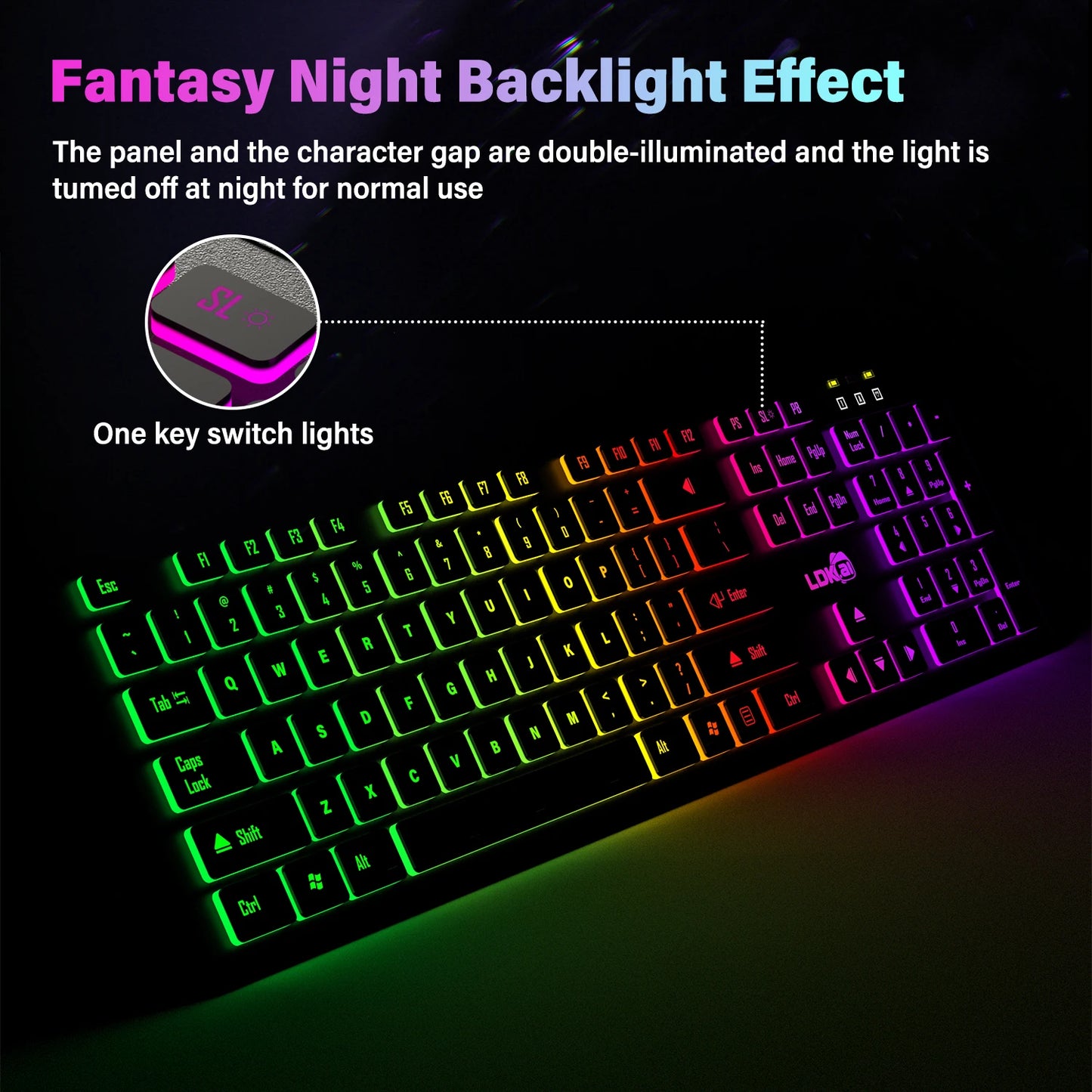 104 Key Ultra-Slim RGB Keyboard