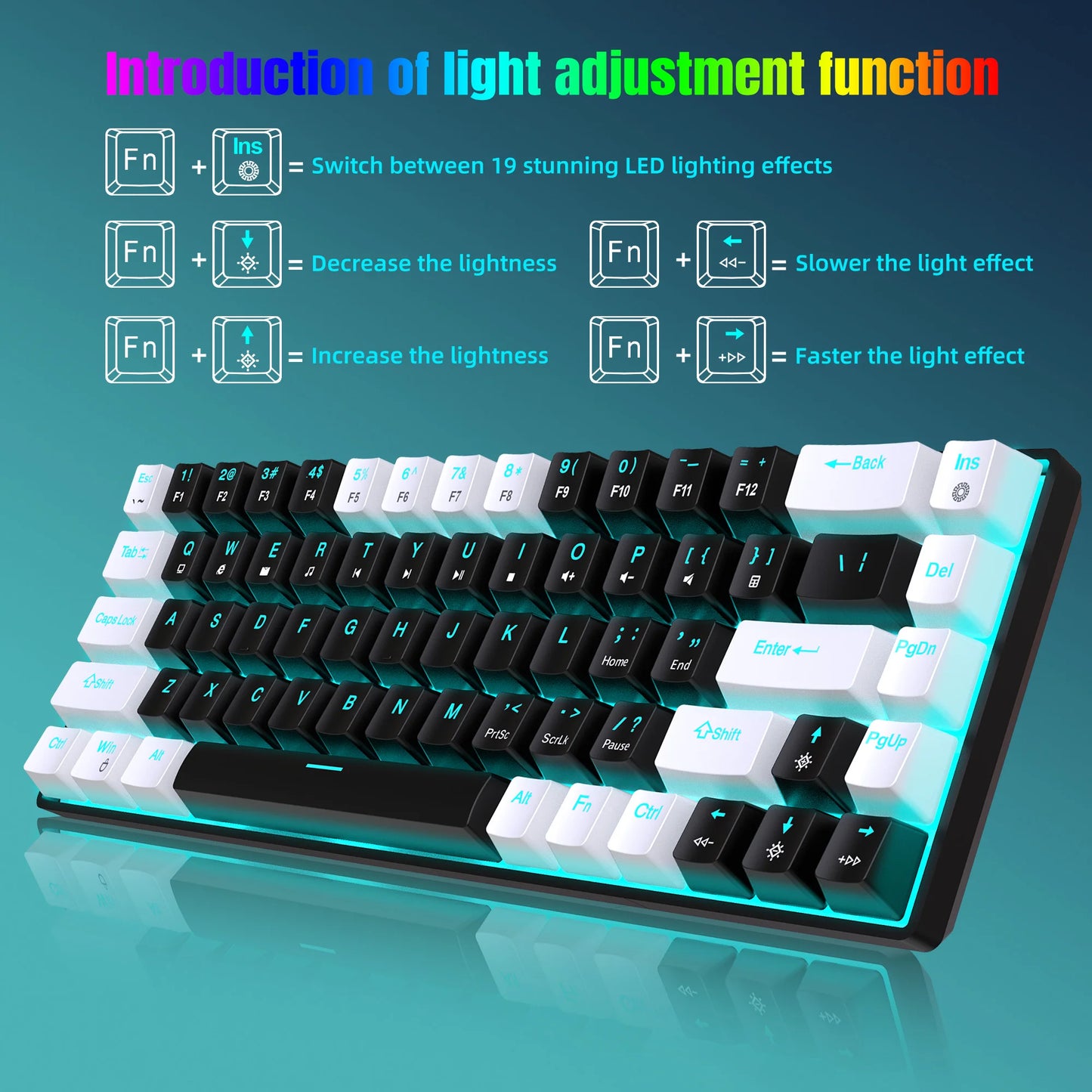 HXSJ 68 Key RGB Keyboard