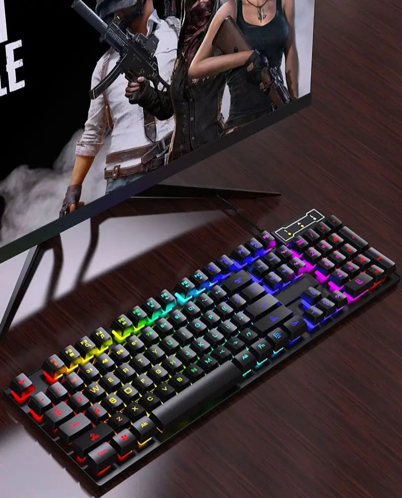 Wired 104 Key RGB Mechanical Keyboard and Mouse Setup