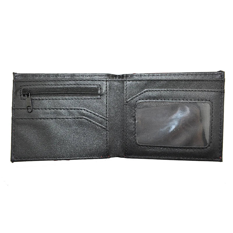 KAYOU Cool Metal Design Naruto Wallet Naruto Shippuden Short Purse with Zipper Pocket