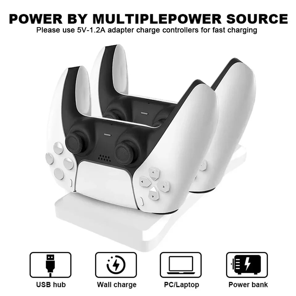 GAMINJA Dual Controller Charging Stand for Playstation 5 Controller