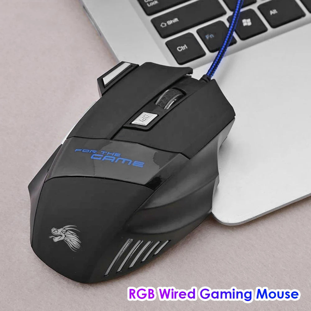 AlloySeed Wired Gaming Mouse 7-Color RGB