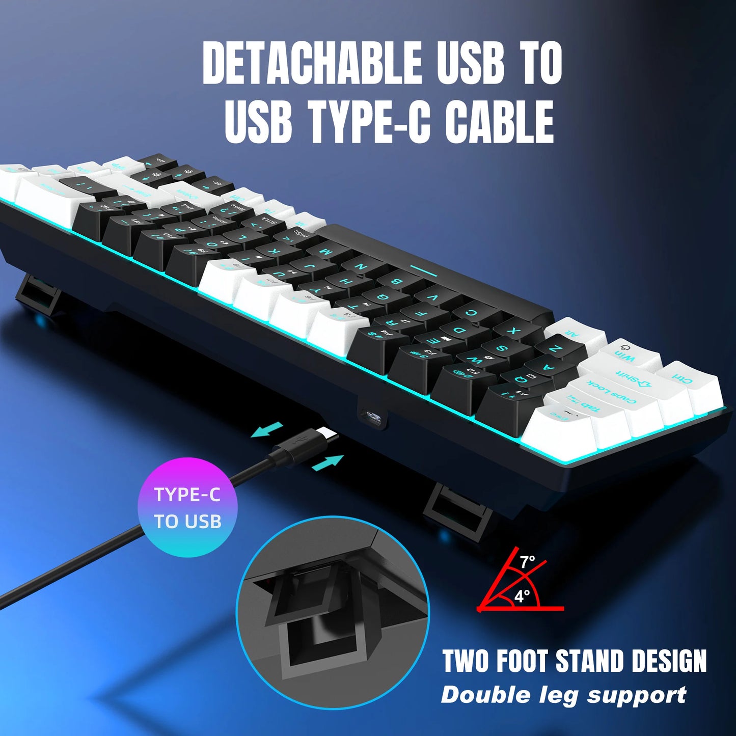 HXSJ 68 Key RGB Keyboard