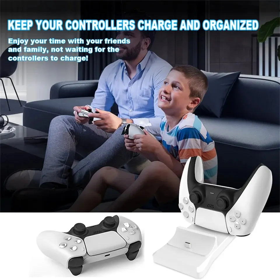 GAMINJA Dual Controller Charging Stand for Playstation 5 Controller