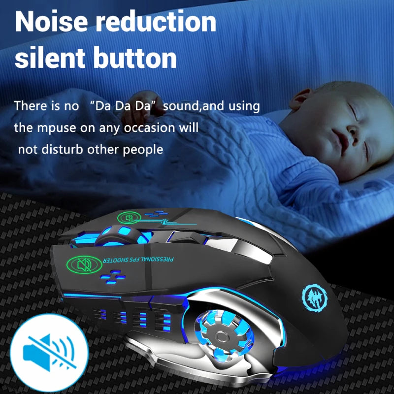 Rechargeable RGB Silent Wireless Mouse