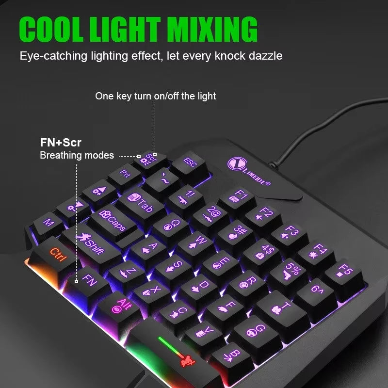 35-Key Single-Handed Mechanical Gaming Keyboard