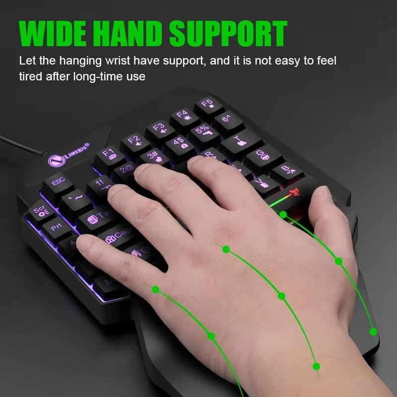 35-Key Single-Handed Mechanical Gaming Keyboard